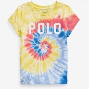 Polo by Ralph Lauren Girls Tie-Dye Logo Cotton Jersey T-Shirt Size M (9-10) NWT